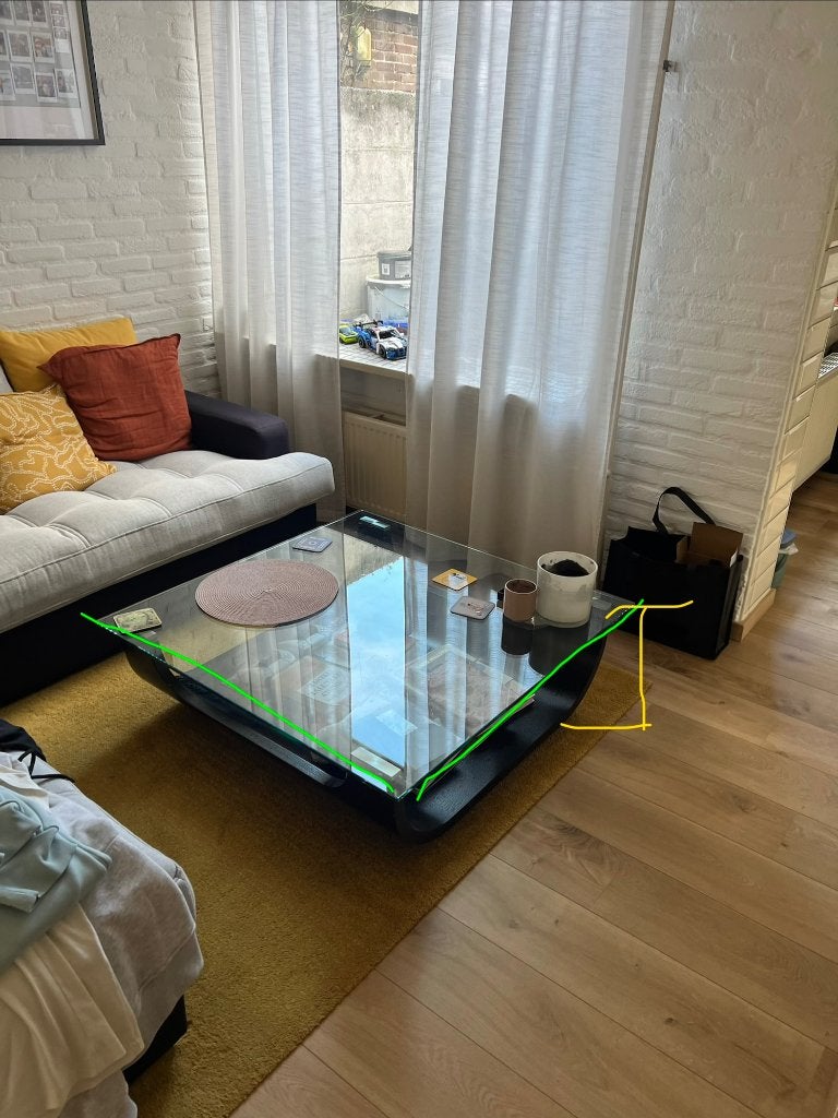 Coffee table, Ophalen, Gebruikt, 50 tot 100 cm, Overige houtsoorten