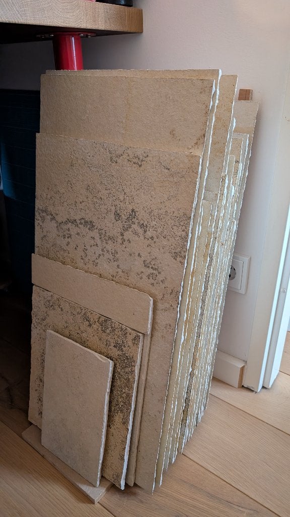 Zandsteen tegels 3.6m2 badkamer Solnhofen natuursteen, Ophalen, Overige typen, Nieuw, Natuursteen