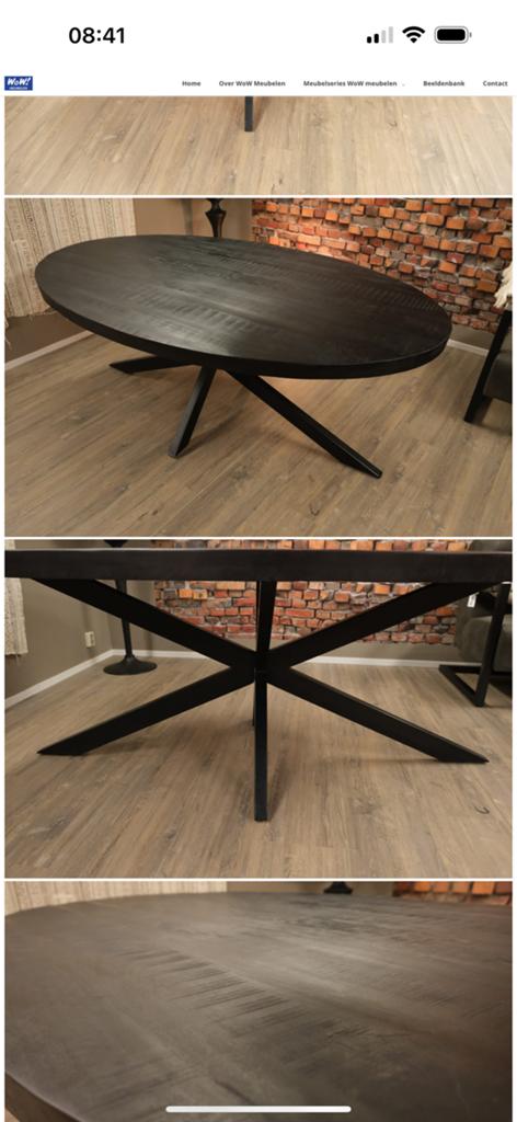 Ovale tafel 160 cm bij 100, Huis en Inrichting, Zo goed als nieuw, 150 tot 200 cm, Ovaal, 50 tot 100 cm