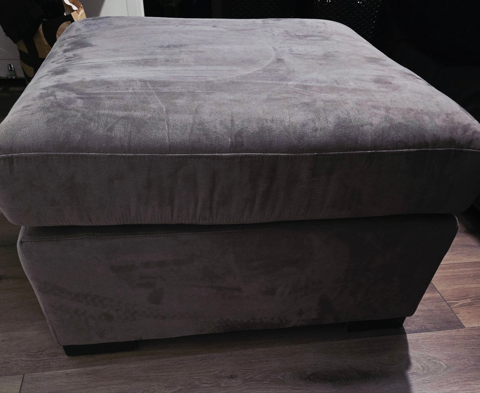 Hocker 1m x 1m taupe/bruin, Ophalen, Modern, Comfortabel, Gebruikt, 75 tot 100 cm