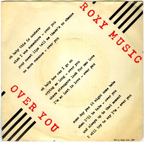 Over you - Roxy music, Ophalen of Verzenden, Zo goed als nieuw, Pop