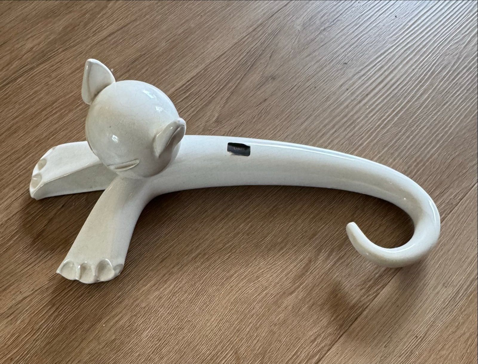 Witte design kat van porcelain-Libre- peter selhorst vintage, Ophalen, Vintage, Gebruikt, Wit