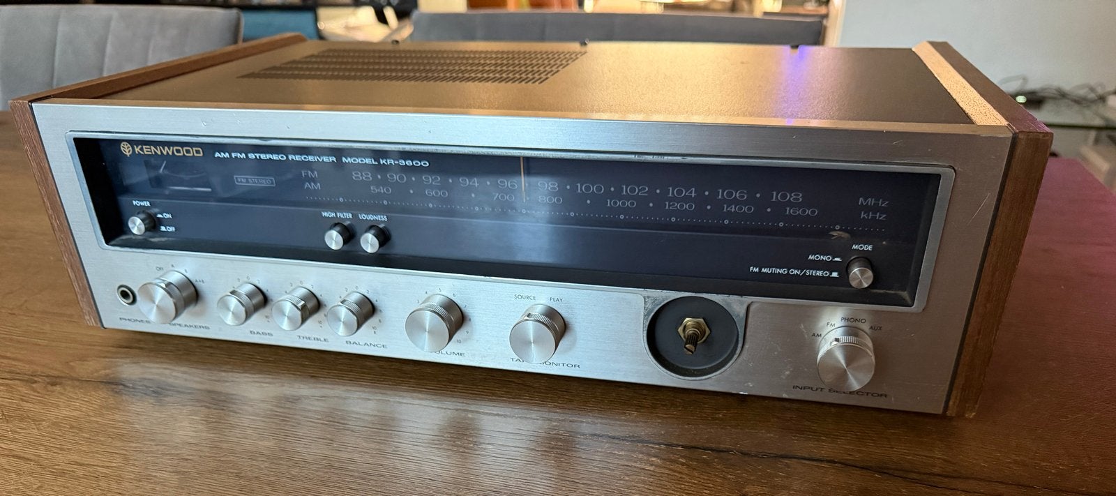 Kenwood KR-3600 AM/FM Stereo Receiver - Defect, Audio, Tv en Foto, Ophalen of Verzenden, Niet werkend