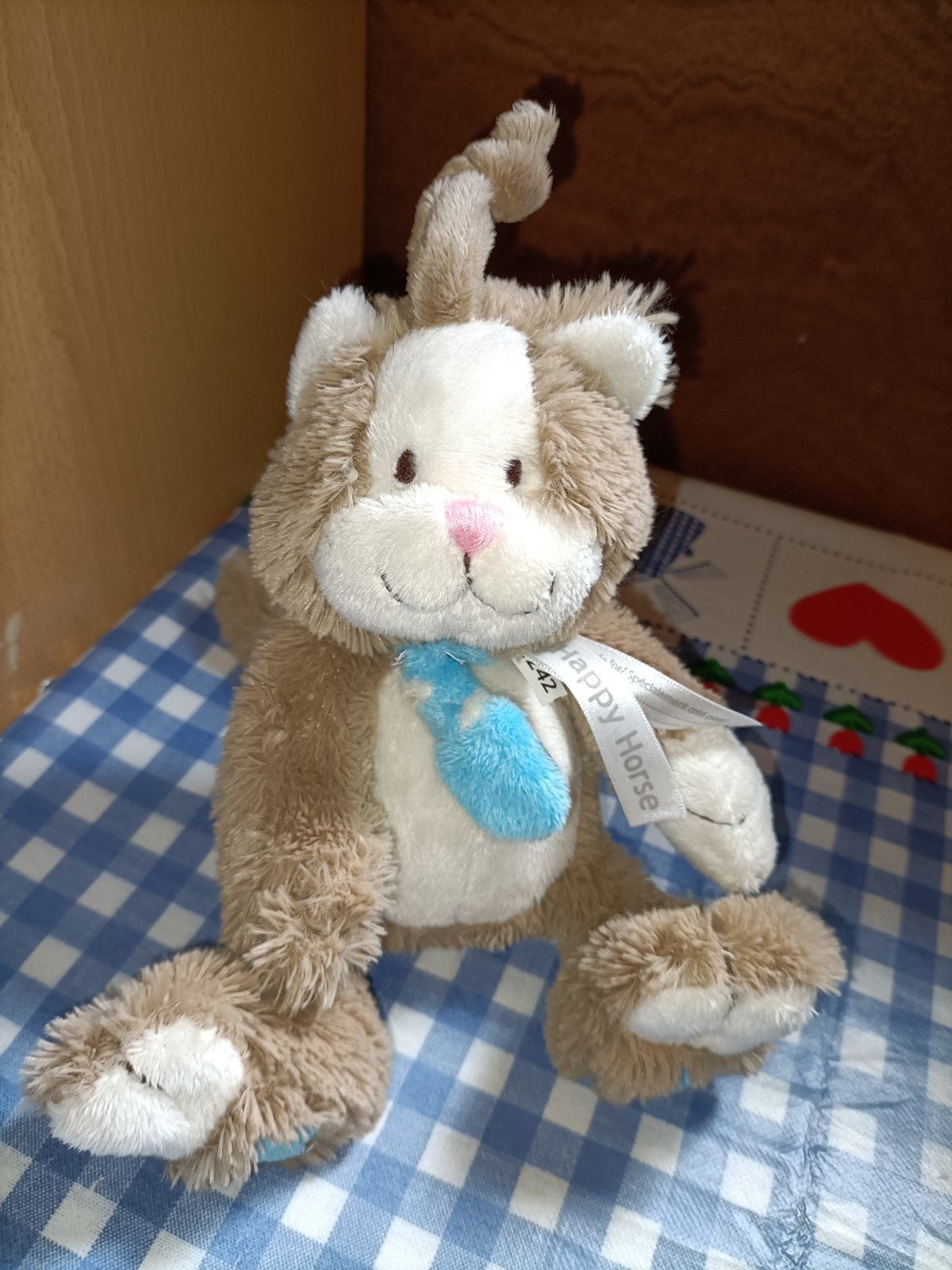 Happy Horse poes knuffel met rammelaar 20 cm groot, Kinderen en Baby's, Speelgoed | Knuffels en Pluche, Zo goed als nieuw, Ophalen of Verzenden