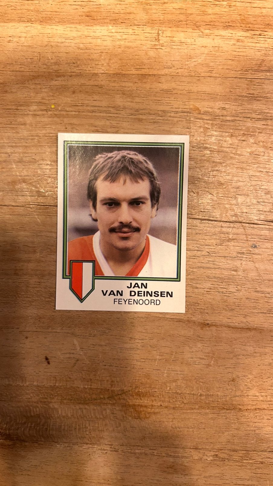 Panini Voetbal 81 plaatje Jan van Deinsen Feyenoord, Verzenden, Zo goed als nieuw, Sticker