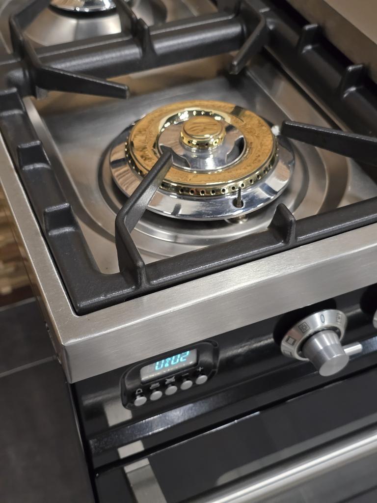 🔥Luxe Fornuis Boretti 90cm hoogglans zwart + rvs 2 ovens, Niet ingevuld, 60 cm of meer, Niet ingevuld, Ophalen of Verzenden