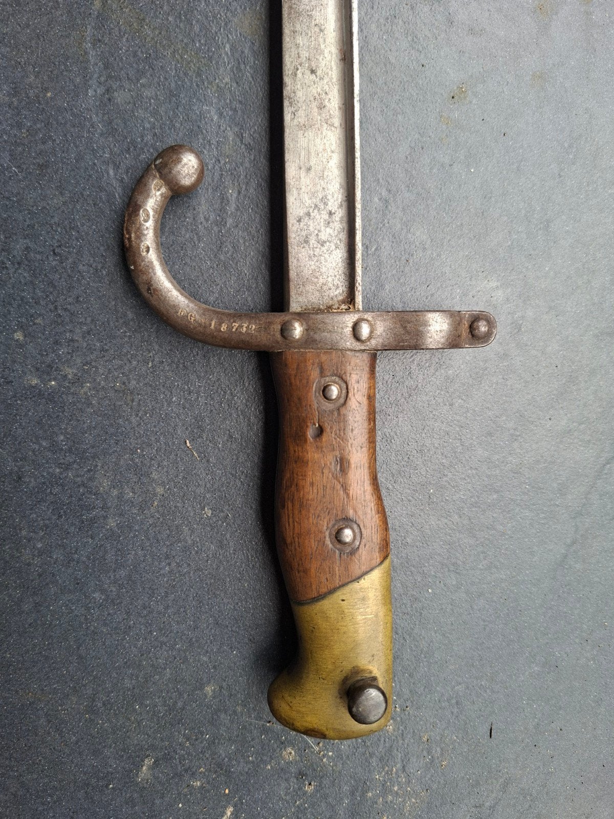Franse Gras Bajonet 1877, Verzamelen, Militaria | Algemeen, Ophalen of Verzenden, Landmacht, Overige gebieden, Mes of Dolk