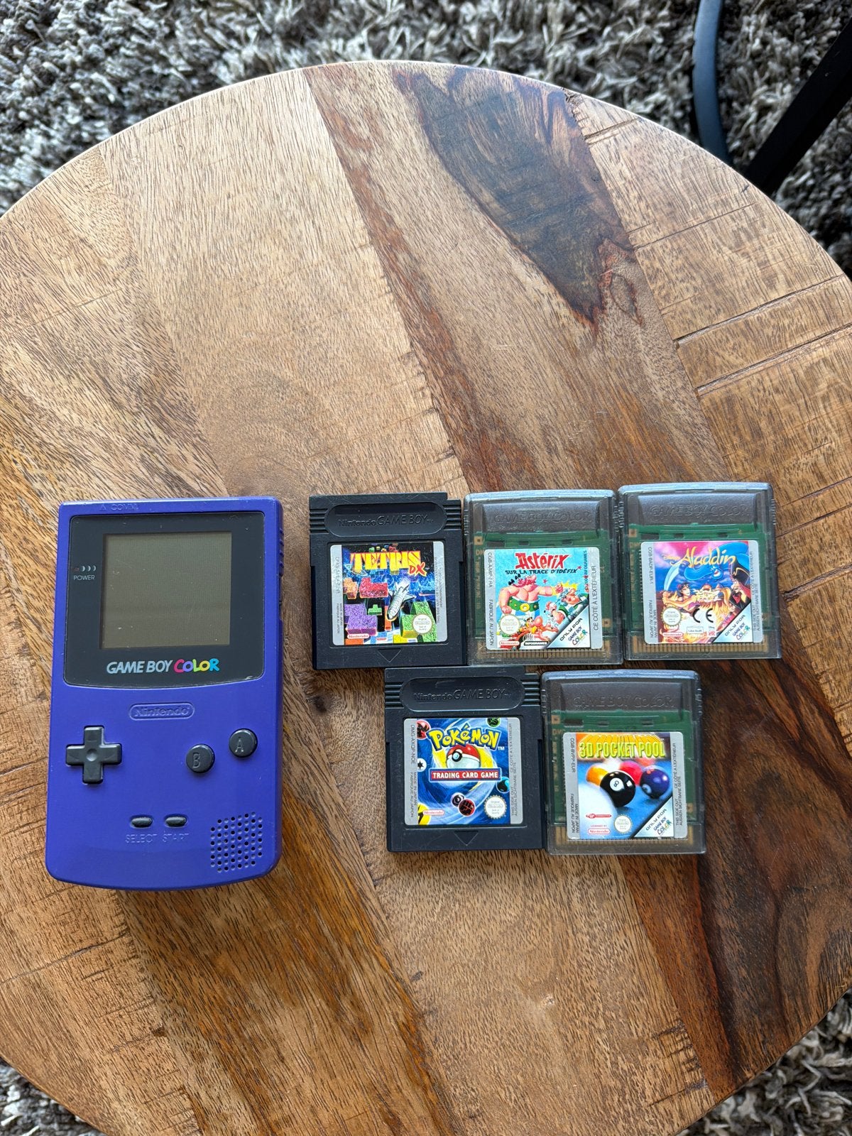 Game Boy Color paars met 5 spellen, Ophalen, Gebruikt