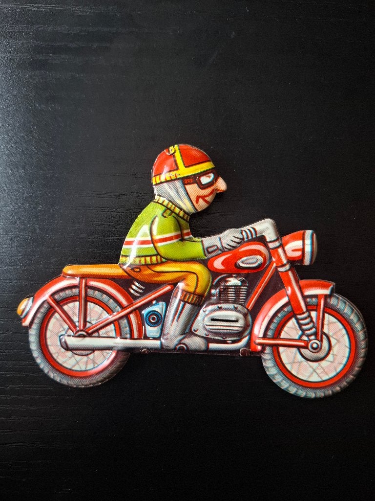 Vintage Tin/Litho Speelgoed Motorfiets, Ophalen of Verzenden