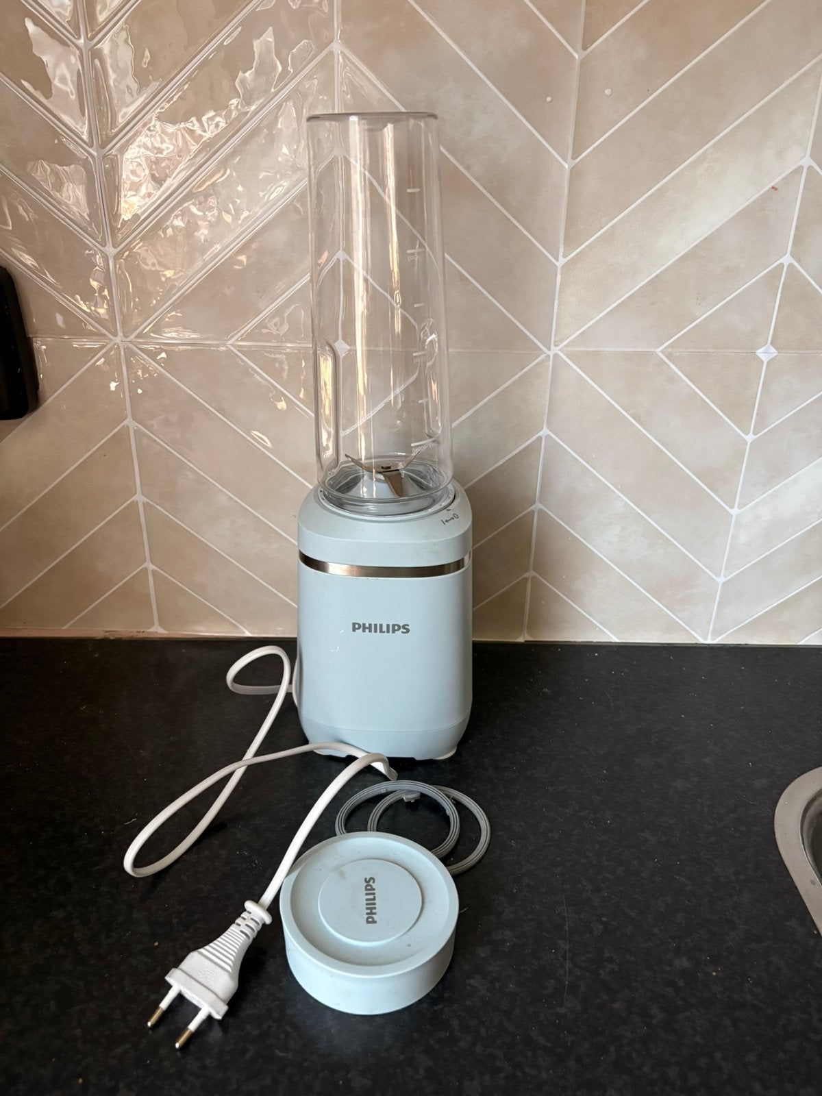 Nieuwe Philips Blend & Go blender pearl blue, Witgoed en Apparatuur, Blenders, Nieuw, Blender to go, Ophalen of Verzenden