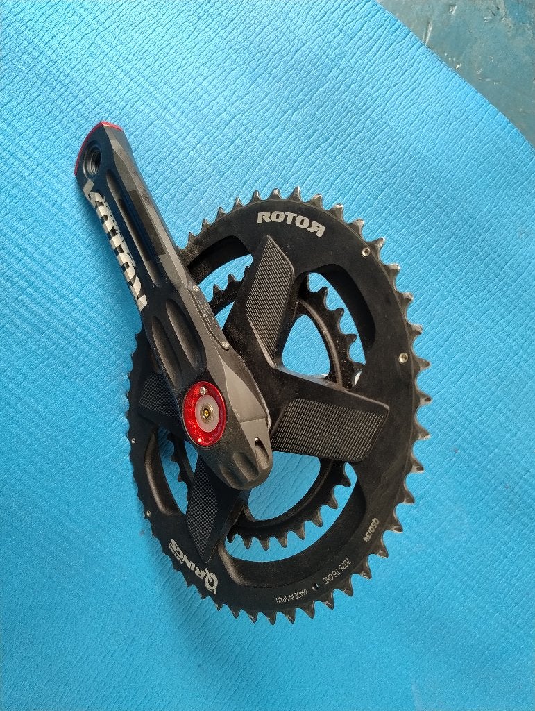 Rotor 2InPower 165mm crank met Oval Q-rings 50x34, Crankstel of Pedalen, Ophalen of Verzenden, Zo goed als nieuw, Racefiets