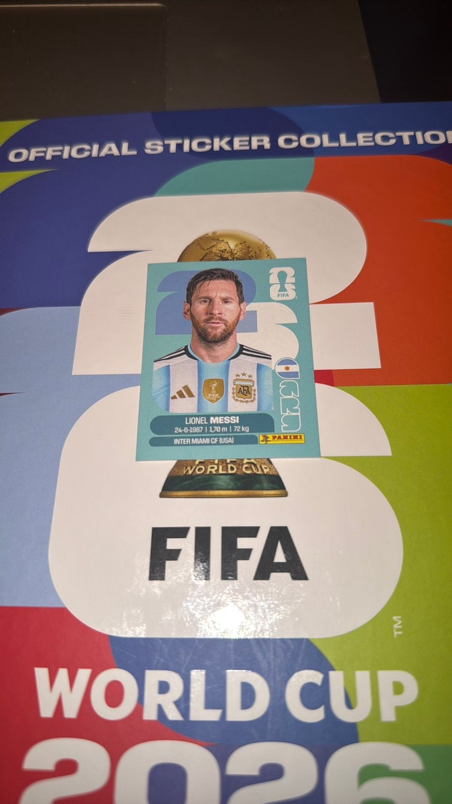 Lionel Messi (ARG 17) - Panini WK 2026, Verzenden, Zo goed als nieuw, Buitenlandse clubs, Poster, Plaatje of Sticker
