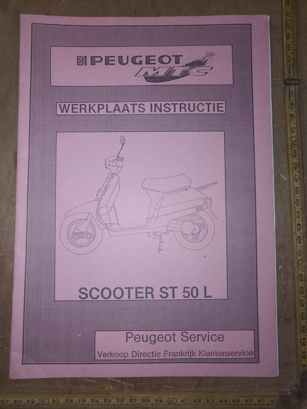 Werkplaats handboek Peugeot MTC. ST50L, Fietsen en Brommers, Handleidingen en Instructieboekjes, Ophalen of Verzenden