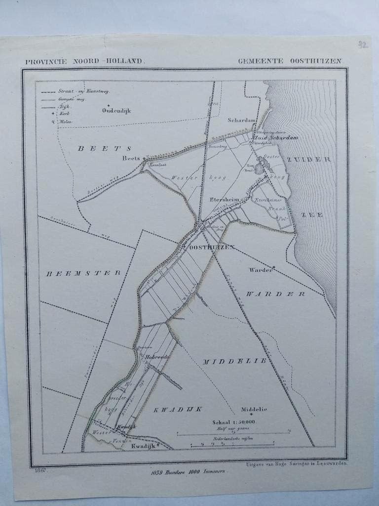 32 / Oosthuizen Kwadijk Beets Warder Schardam Middelie, Ophalen of Verzenden