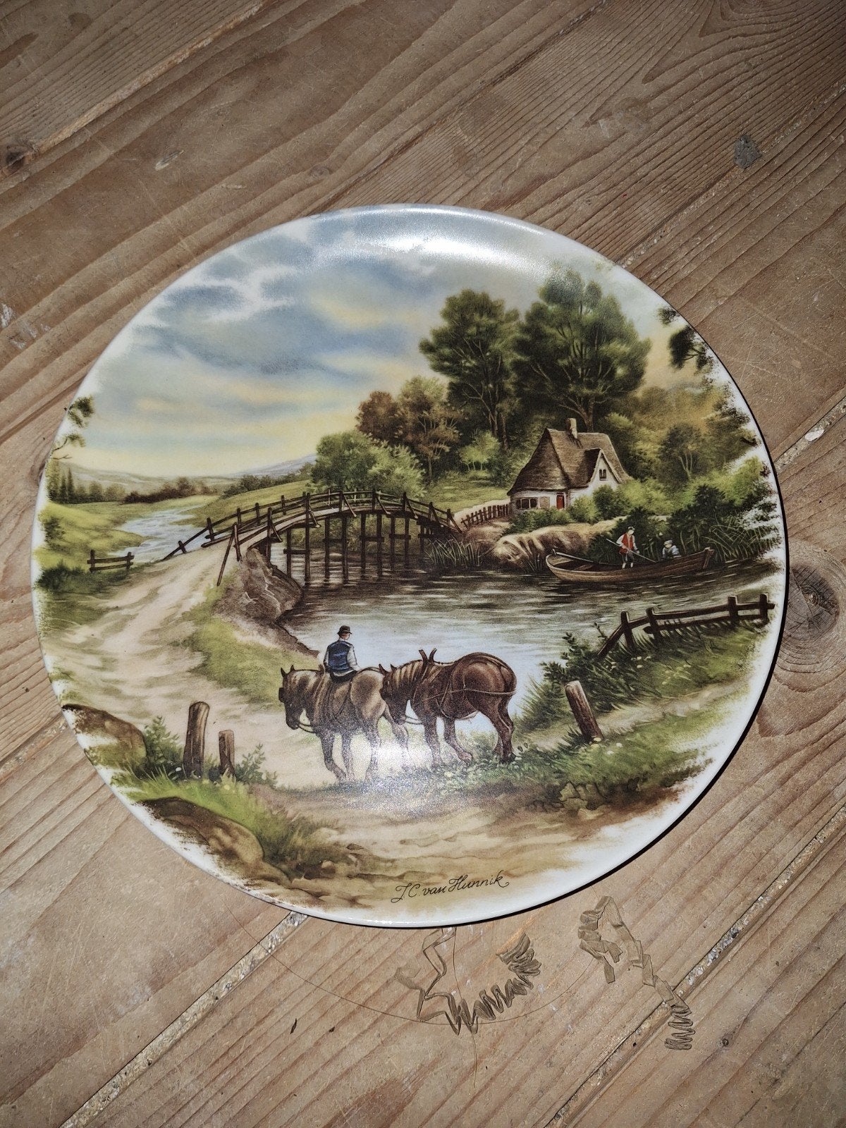 Decoratieve Wandbord  J.C. van Hunnik, Ophalen of Verzenden