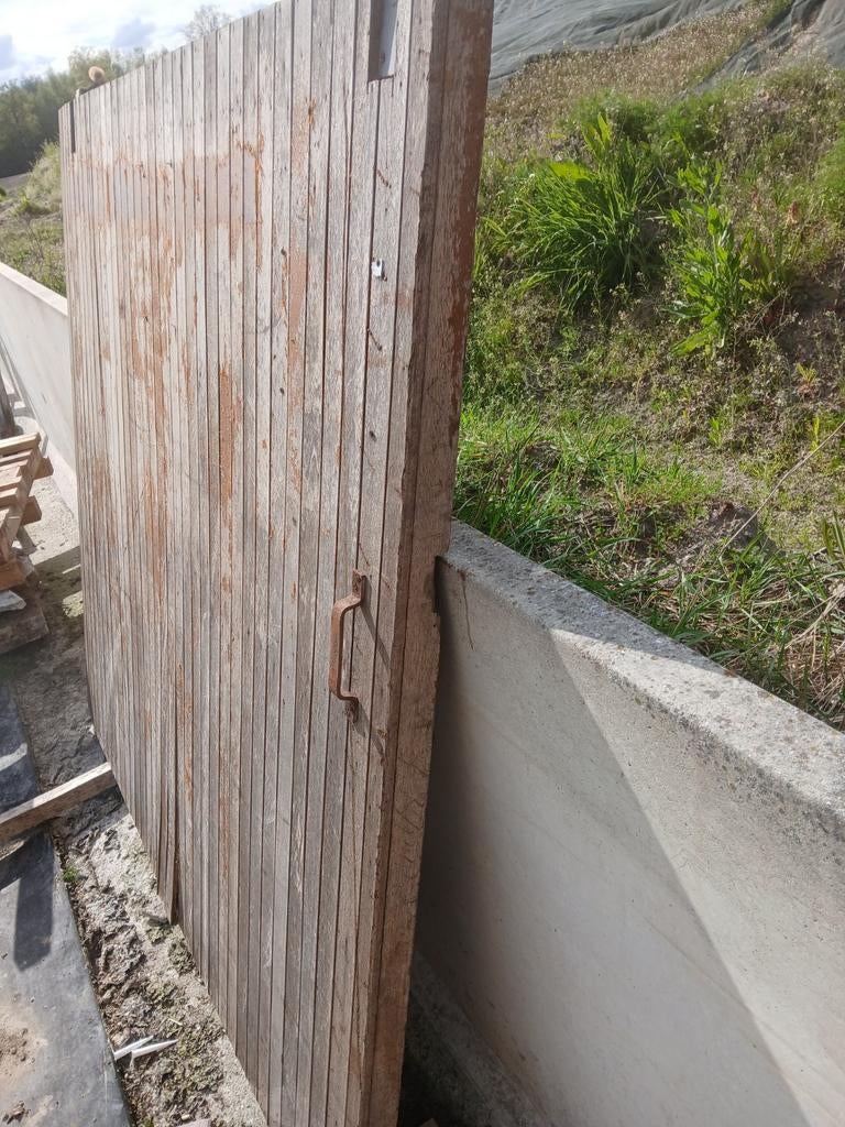 Hardhouten schuifdeur te koop inclusief rail, Doe-het-zelf en Verbouw, Deuren en Horren, 120 cm of meer, Binnendeur, Ophalen of Verzenden
