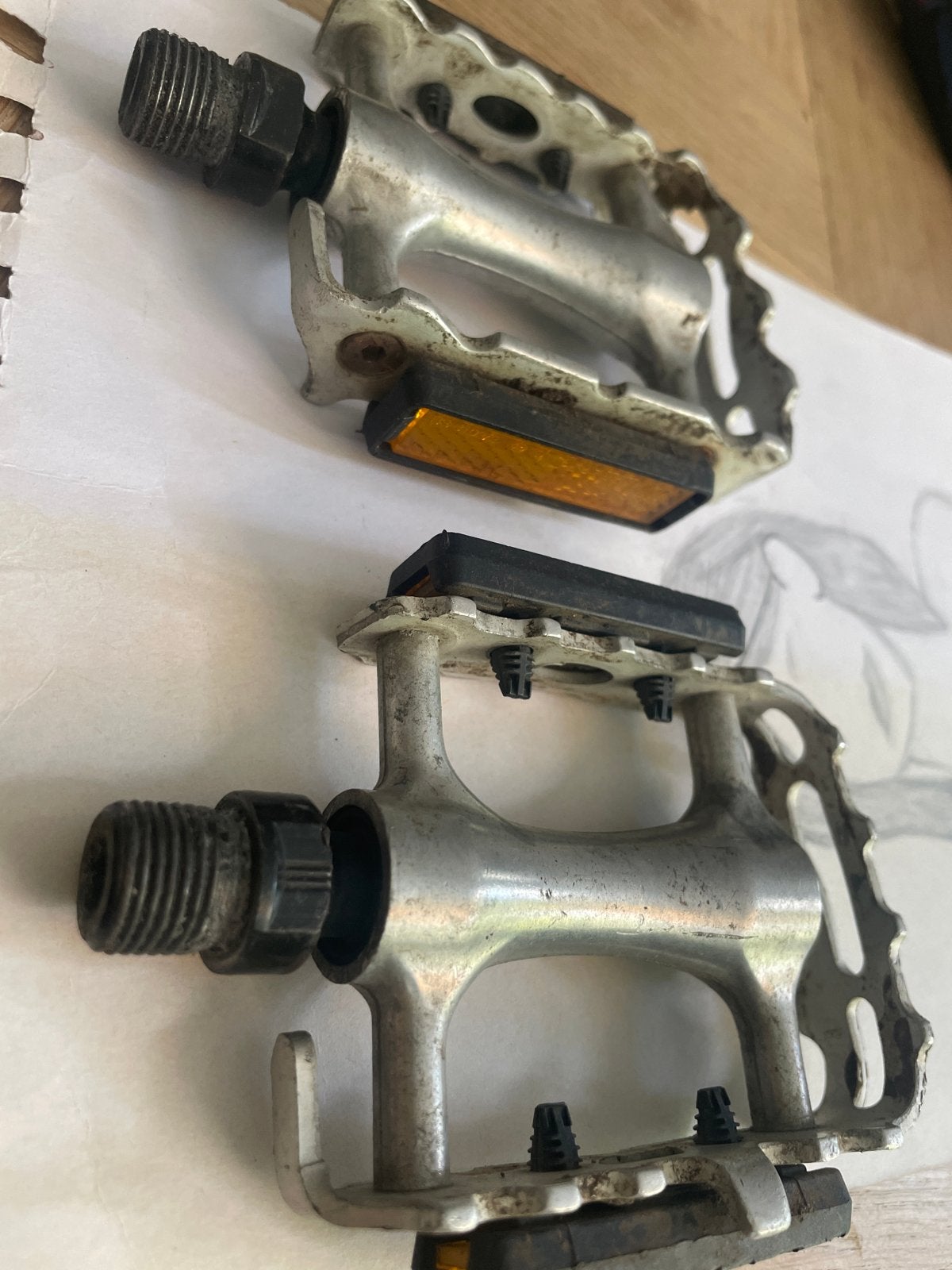 Fietspedalen - Set van 2, Fietsen en Brommers, Fietsonderdelen, Gebruikt, Aluminium, Stadsfiets, Ophalen