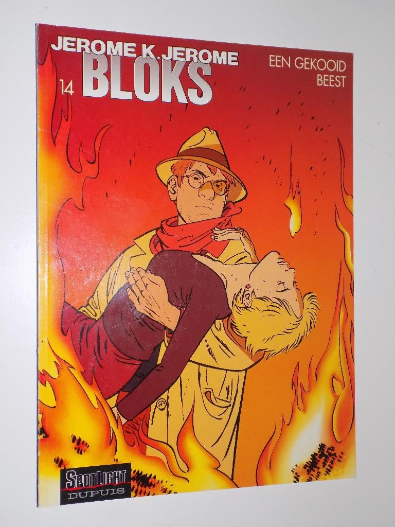 Jerome K.Jerome Bloks - 14_De gekooid beest, Eén stripboek, Ophalen of Verzenden, Zo goed als nieuw, Dodier