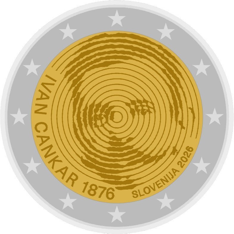 2 euro Slovenie 2026 - Ivan Cankar (UNC), Postzegels en Munten, Munten | Europa | Euromunten, Ophalen of Verzenden, Slovenië, 2 euro
