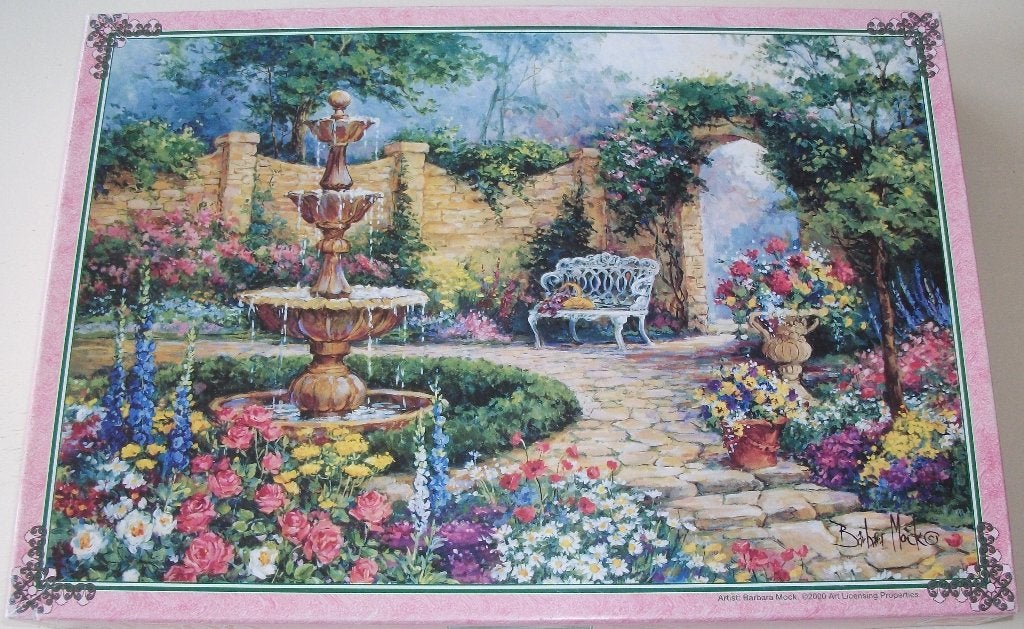 Puzzel *** BIJ DE FONTEIN *** 1500 stukjes Barbara Mock, Hobby en Vrije tijd, Denksport en Puzzels, Ophalen of Verzenden, 500 t/m 1500 stukjes