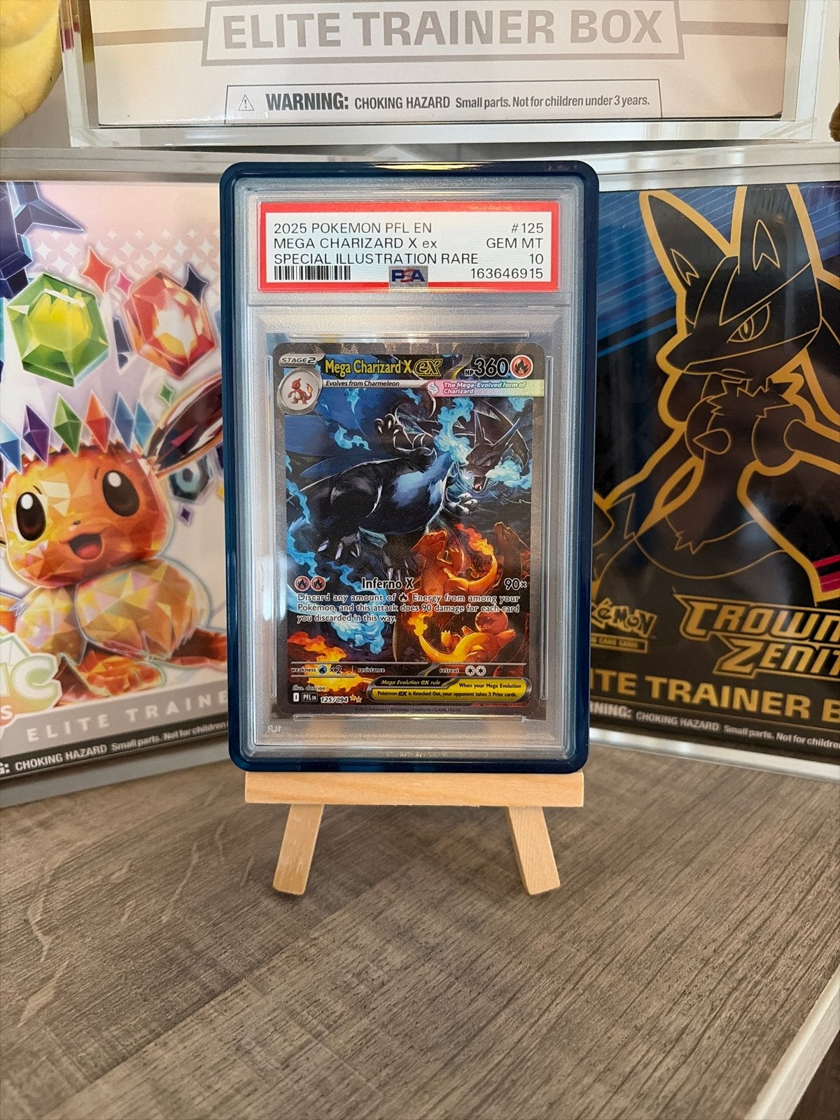 Mega Charizard X EX #125 Special Illustration Rare PSA 10, Ophalen of Verzenden, Zo goed als nieuw, Losse kaart, Foil