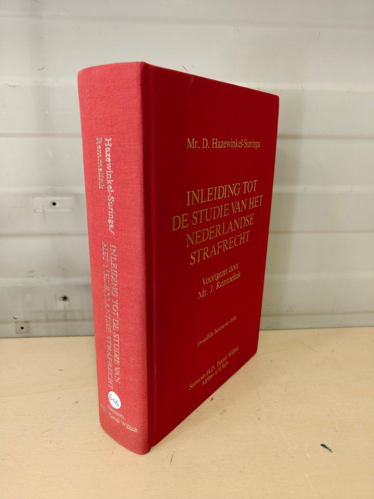Nr. 606 Inleiding tot de studie van het Nederlandse strafrec, Gelezen, Ophalen of Verzenden, WO, Mr. D. Hazewinkel-Suringa