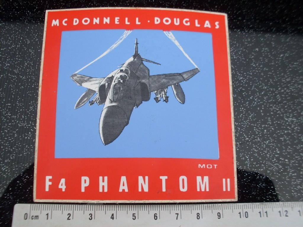 sticker Mc Donnell douglas F4 phantom II straaljager vintage, Verzenden, Zo goed als nieuw, Bedrijf of Vereniging