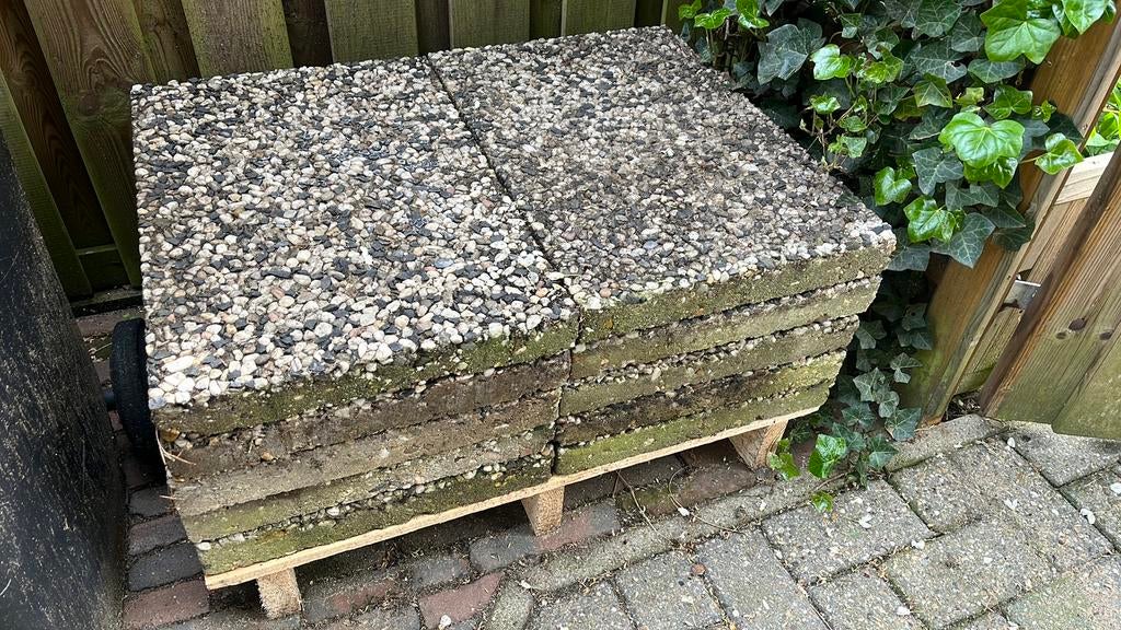 Grindtegels 60x40 10 stuks gratis, Tuin en Terras, Ophalen, Zo goed als nieuw, Beton, Terrastegels