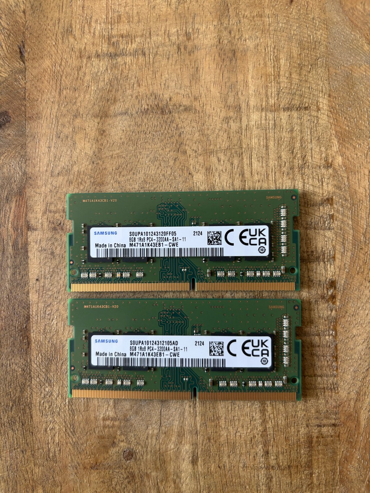 2x 8GB DDR4 SODIMM 3200MHz Samsung RAM voor Laptop, Computers en Software, RAM geheugen, Gebruikt, DDR4, Ophalen of Verzenden