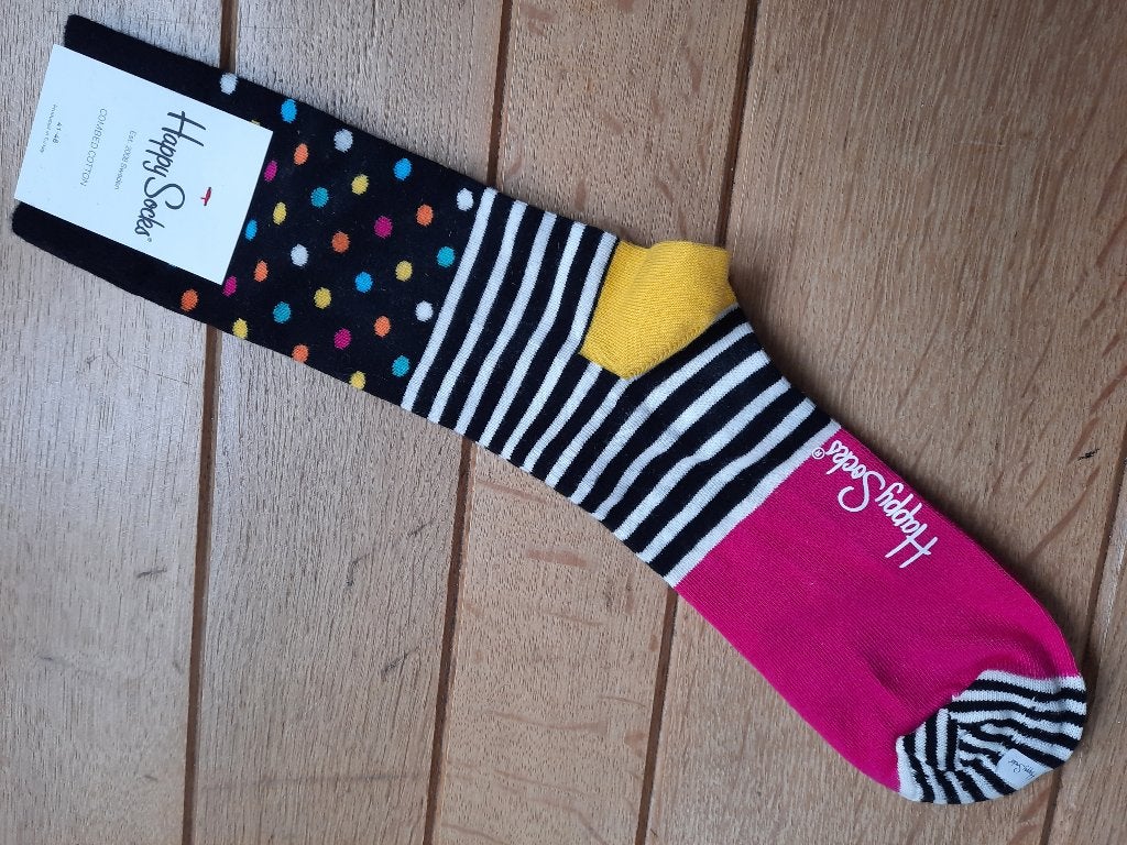 Happy Socks sokken Stripe Dot zwart met kleur Maat 41/46, Kleding | Heren, Sokken en Kousen, Zwart, Ophalen of Verzenden, Happy Socks