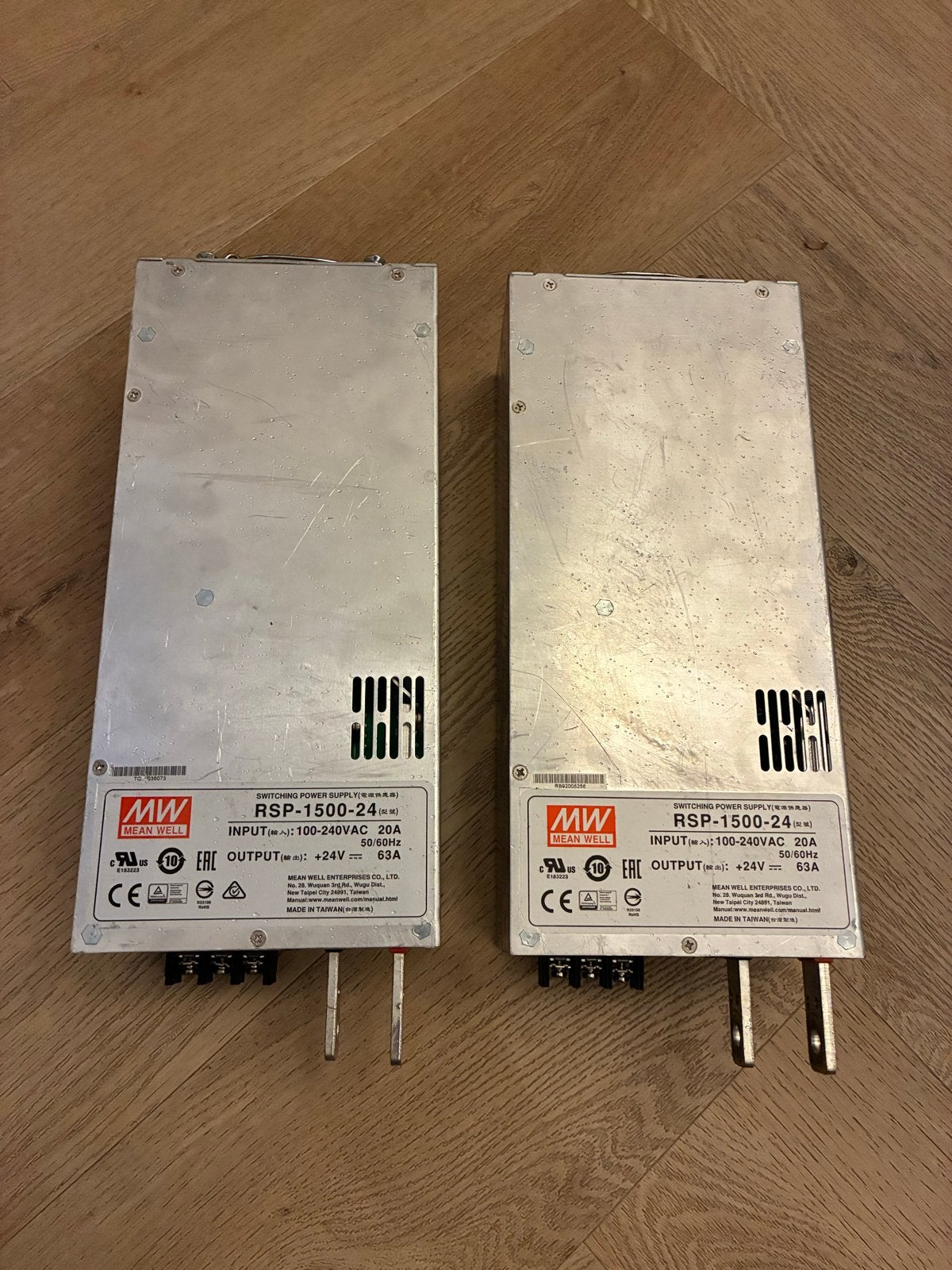 Mean Well RSP-1500-24 Voeding (2 stuks), Ophalen of Verzenden, Gebruikt