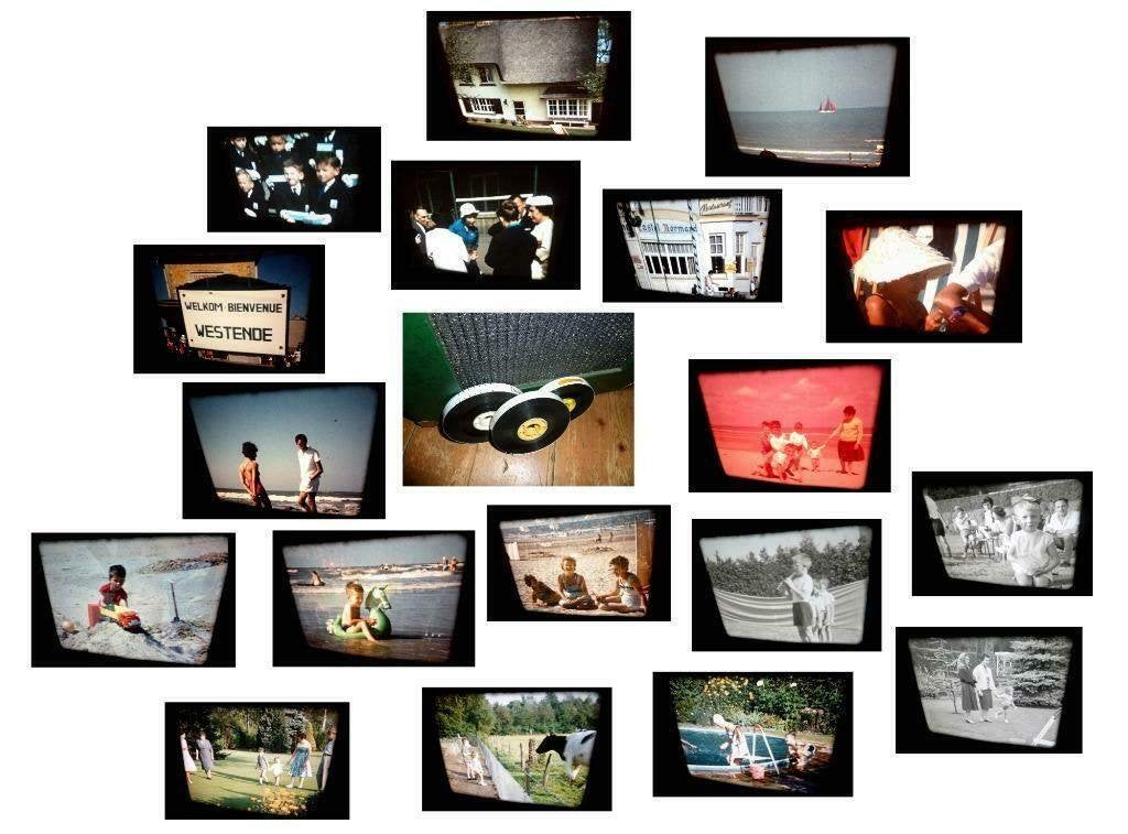 16mm film - amateur - Westende - 1950-1955 - tuinfeest, Ophalen of Verzenden, 16mm film