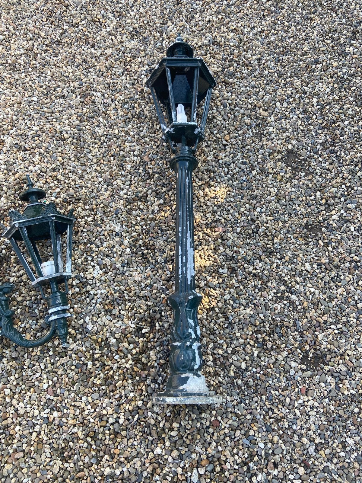 Tuinverlichtings set - giet aluminium geen praxis kwaliteit, Antiek en Kunst, Antiek | Lampen, Ophalen