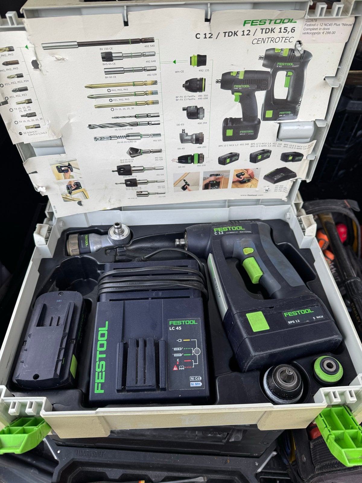 Festool C12 Accuboormachine met 2 Accu's en Lader
