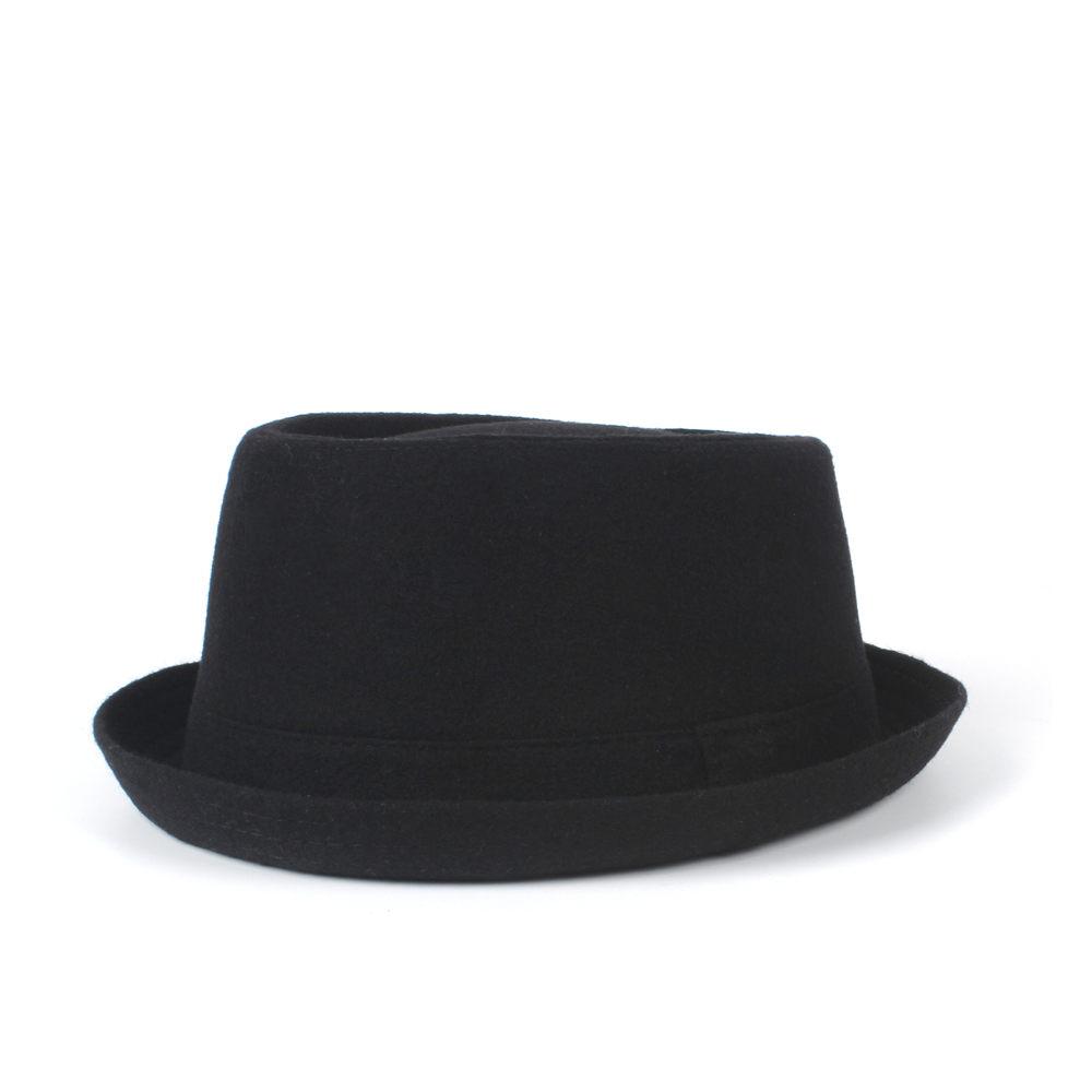 Zwarte pork pie hoed / heren dames jazz bowler, Kleding | Heren, Hoeden en Petten, Nieuw, Hoed, Verzenden