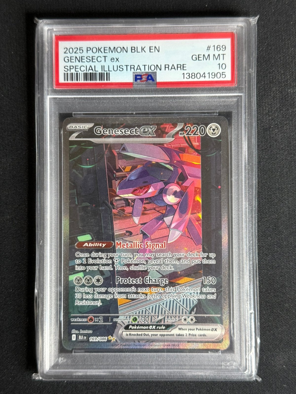 (PSA 10) Genesect ex (BLK 169) - Black Bolt, Ophalen of Verzenden, Nieuw, Losse kaart, Foil