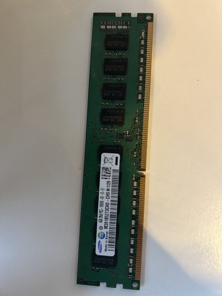 4GB 2Rx8 PC3L-10600E DDR3-1333 ECC, Samsung M391B5273CH0-YH9, Ophalen of Verzenden, Gebruikt, DDR3, Desktop