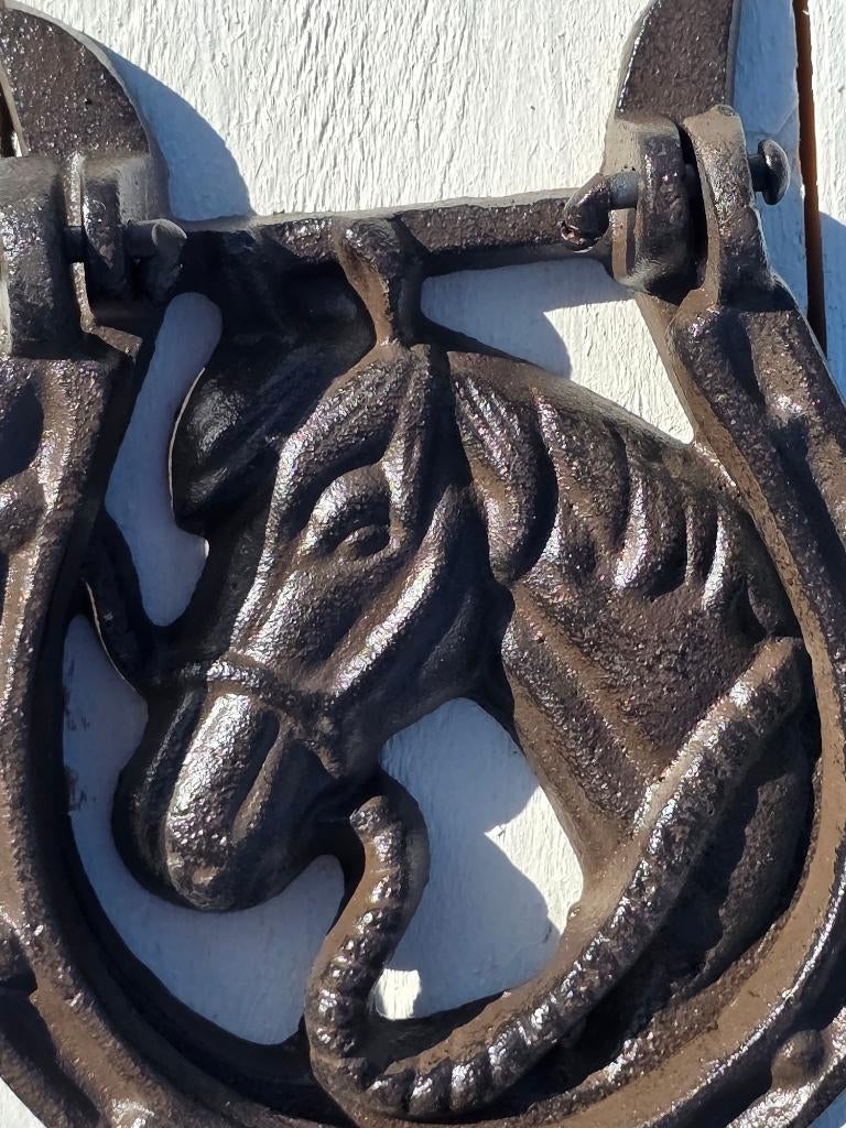 DEURKLOPPER / HOEFIJZER MET PAARDENHOOFD, Huis en tuin decoratie Marie, Nieuw, Info@huisentuindecoratiemarie.nl, Peize