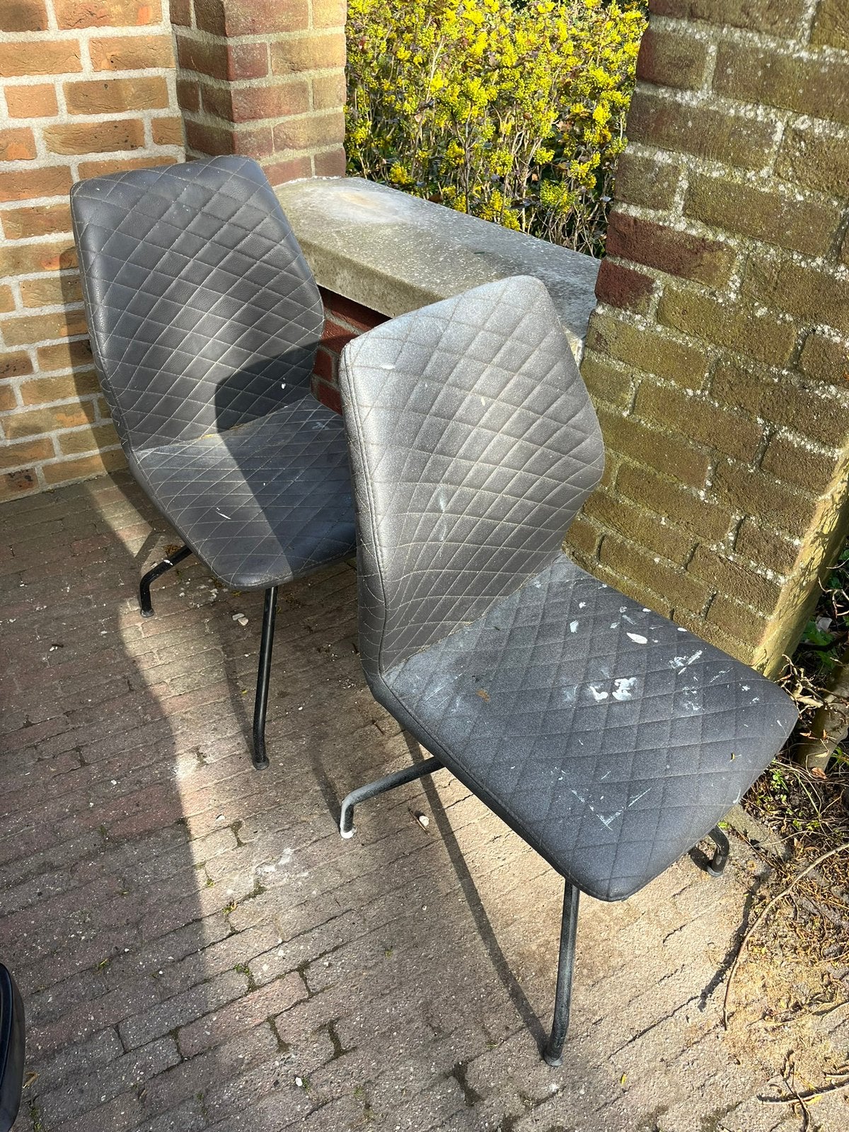 Stoelen voor het klussen?, Huis en Inrichting, Stoelen, Ophalen, Kunststof, Gebruikt, Twee