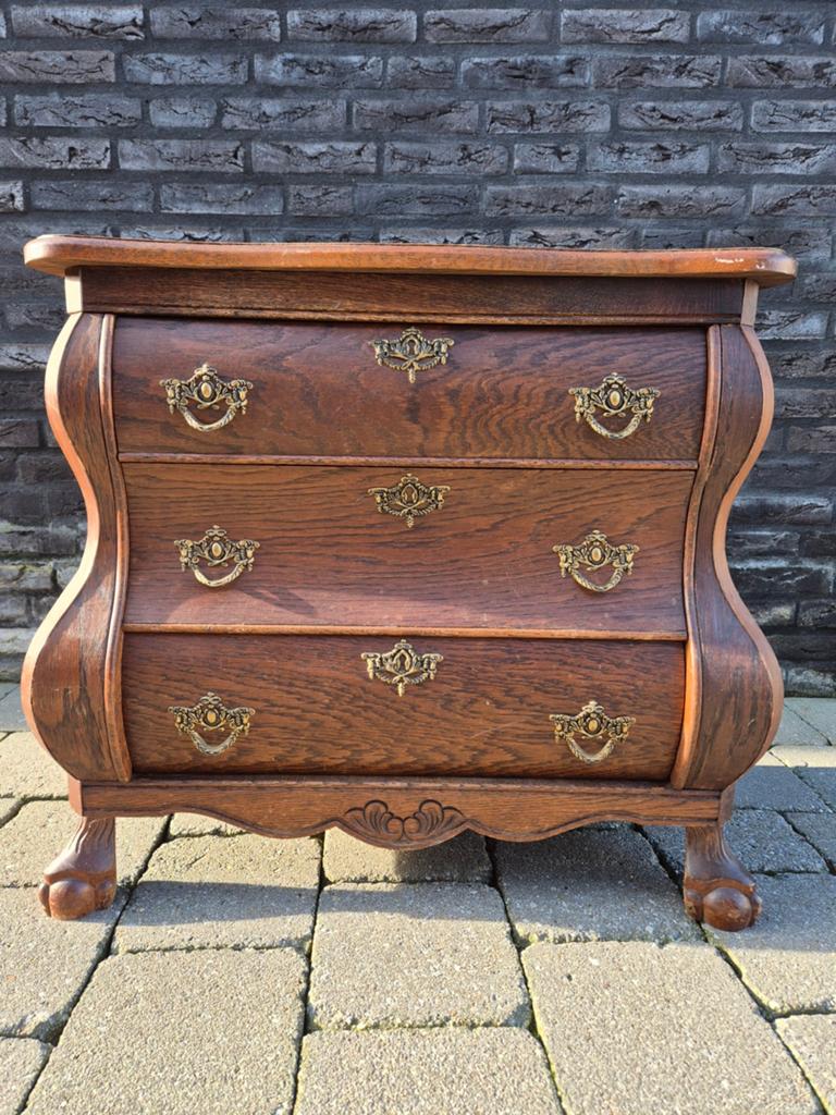 Brocante buikkast met 3 laden te koop - in een prima staat!, Huis en Inrichting, Kasten | Ladekasten, Zo goed als nieuw, Minder dan 100 cm