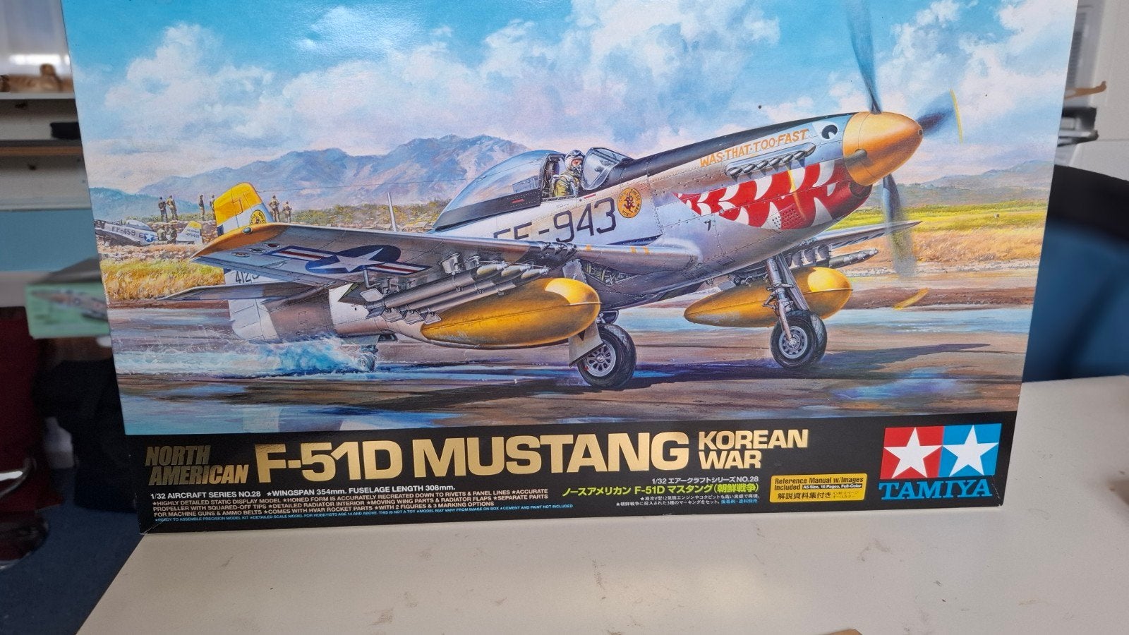 Tamiya F-51D Mustang Korea Oorlog 1:32 Modelbouwkit, Ophalen