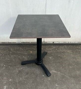 17 stuks Bistro horeca terras tafels Trespa zwart 60x60 cm, Ophalen, Gebruikt