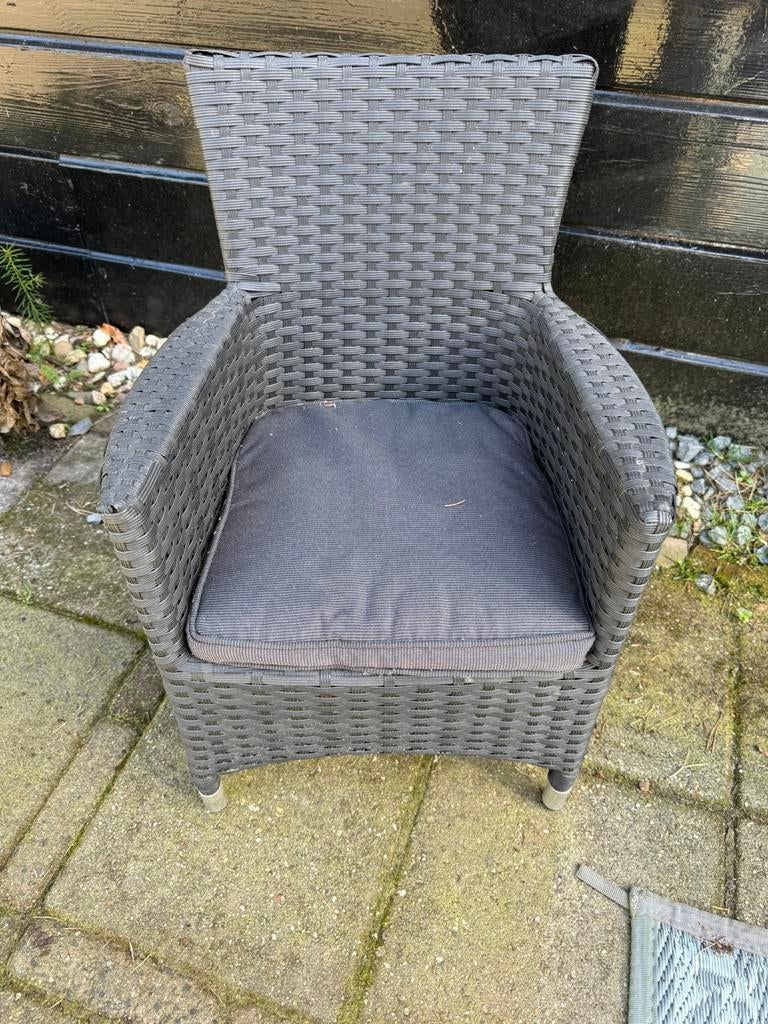 Kinder tuinstoel met kussen  izgst wicker, Ophalen of Verzenden, Zo goed als nieuw, Kunststof