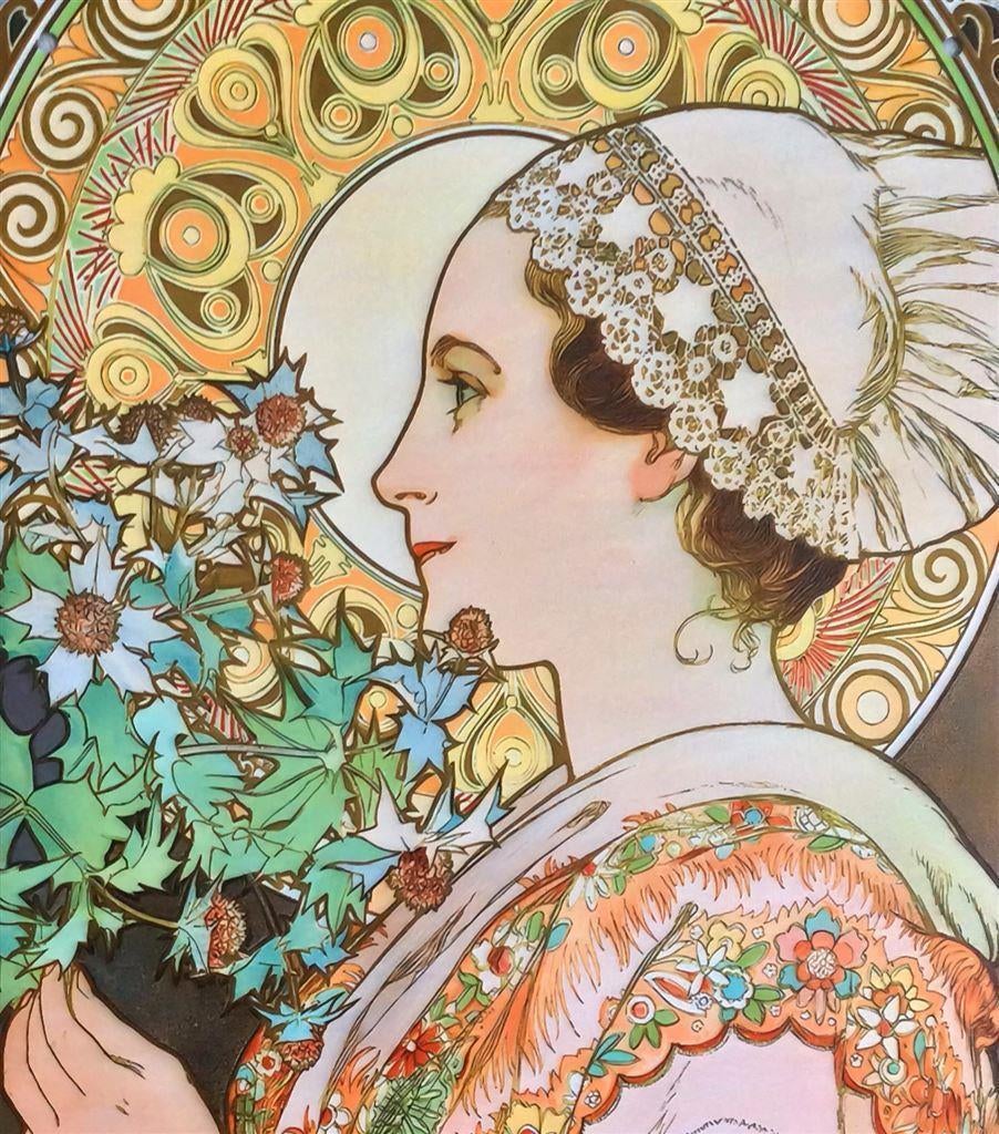 ALPHONSE MUCHA Jugendstil Metalen Bord poster #07, Verzenden, Nieuw