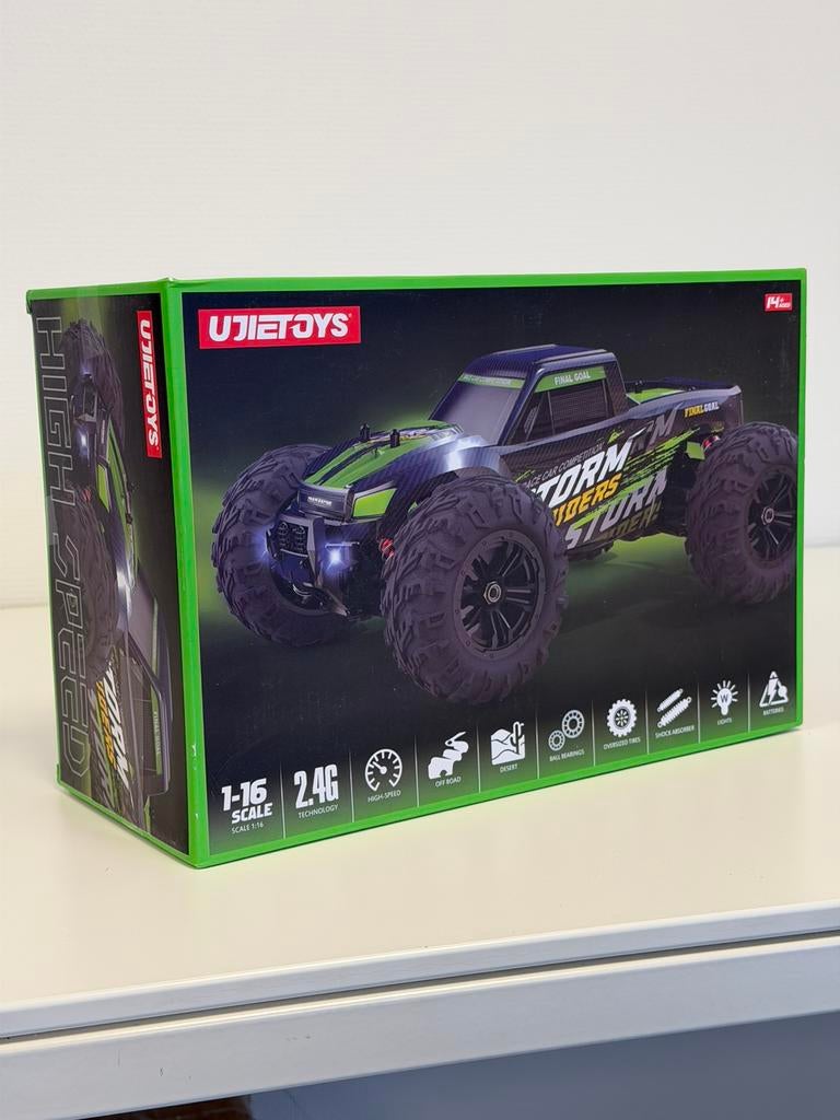 Ujietoys Storm Riders RC Monster Truck 36 km/u 1:16 - NIEUW, Elektro, Auto offroad, Nieuw, Ophalen of Verzenden