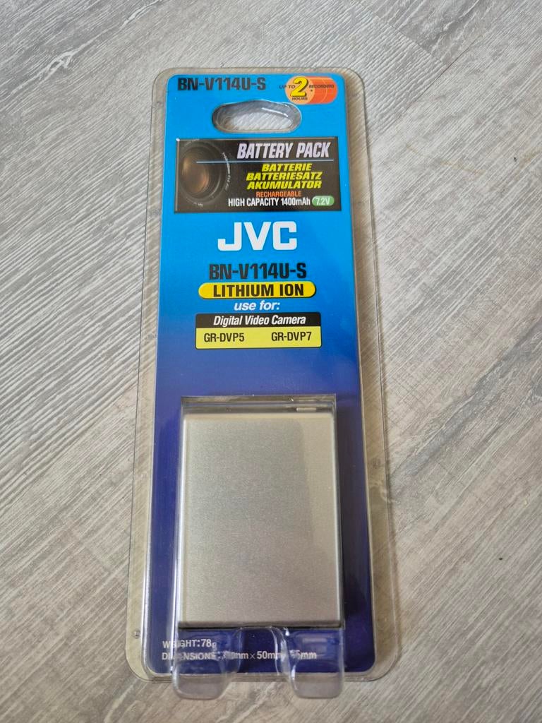 Nieuwe JVC BN-V114U-S Lithium Ion Batterij voor Videocamera, Ophalen of Verzenden, Nieuw, Oplaadbaar