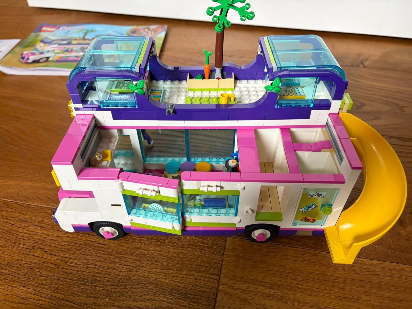 Lego Friends Vriendschapsbus (41395) - Compleet met boekje, Lego, Friends, Ophalen of Verzenden, Zo goed als nieuw