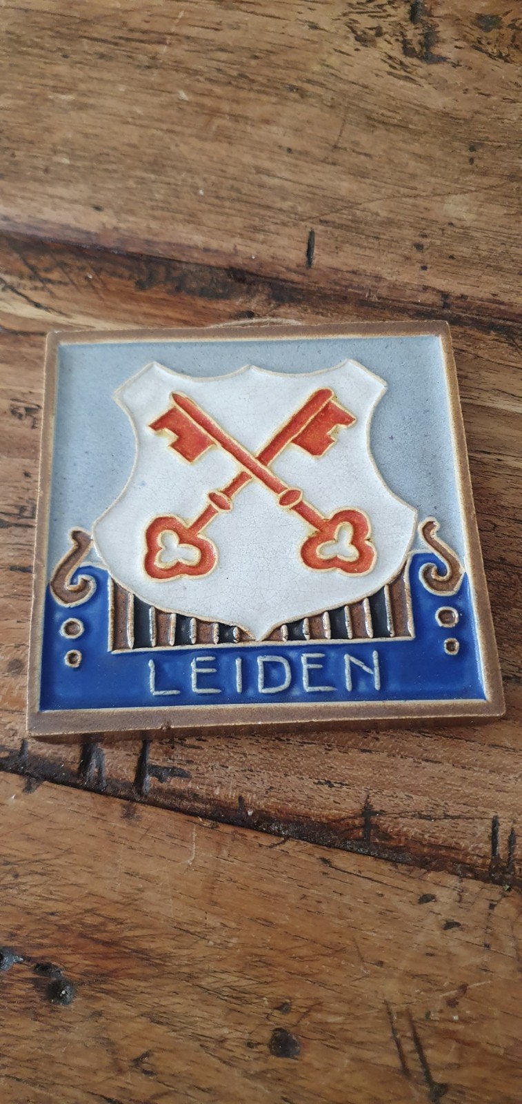 Cloisonne tegel Leiden Westraven, Ophalen of Verzenden