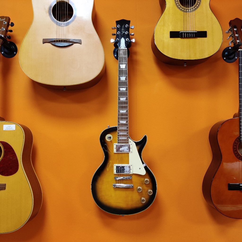 Vision Sunburst les paul guitar nu voor €159.99, Muziek en Instrumenten, Ophalen, Zo goed als nieuw, V, V