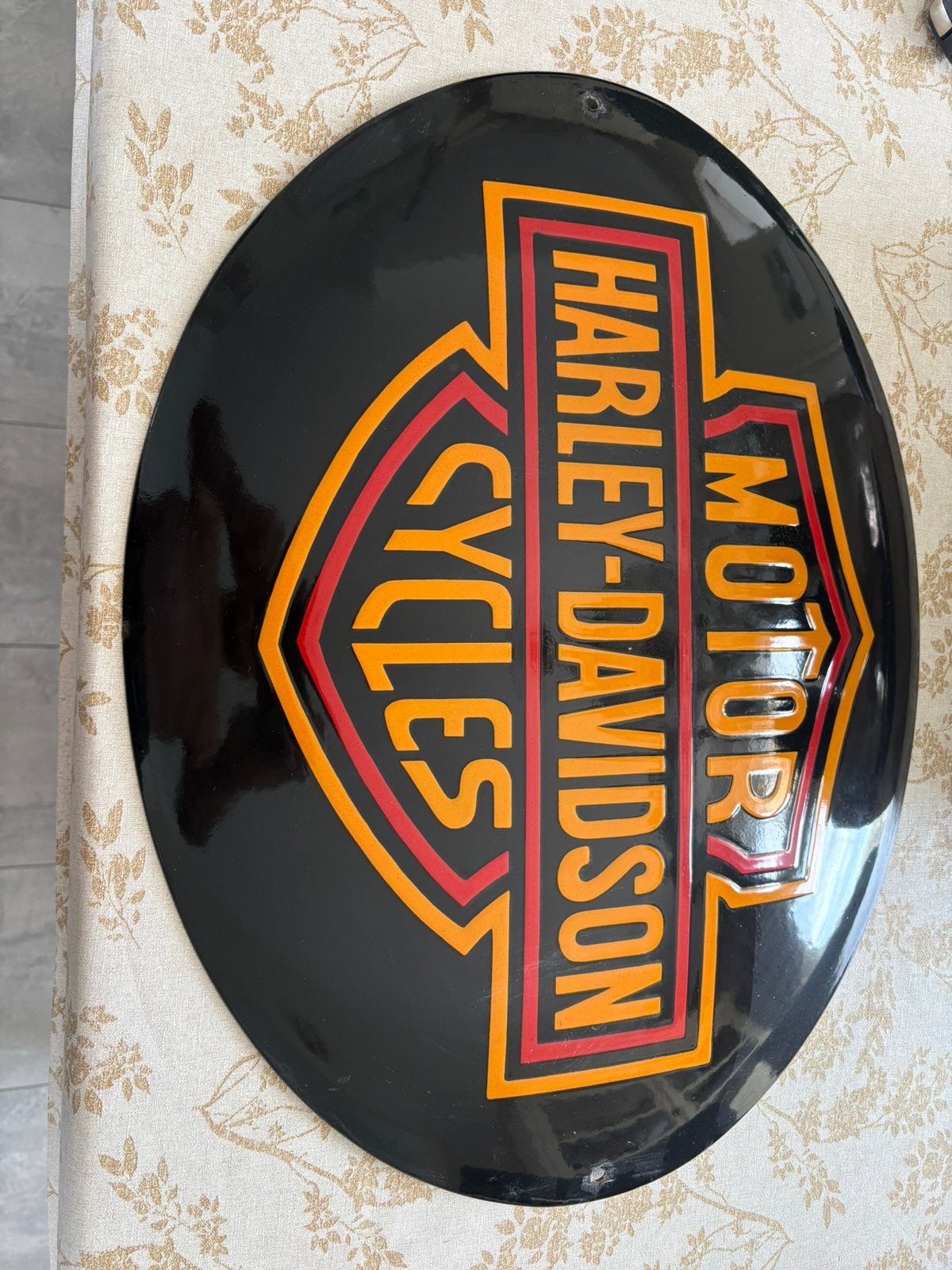 HARLEY DAVIDSON bord emaille, Ophalen of Verzenden, Zo goed als nieuw, Reclamebord